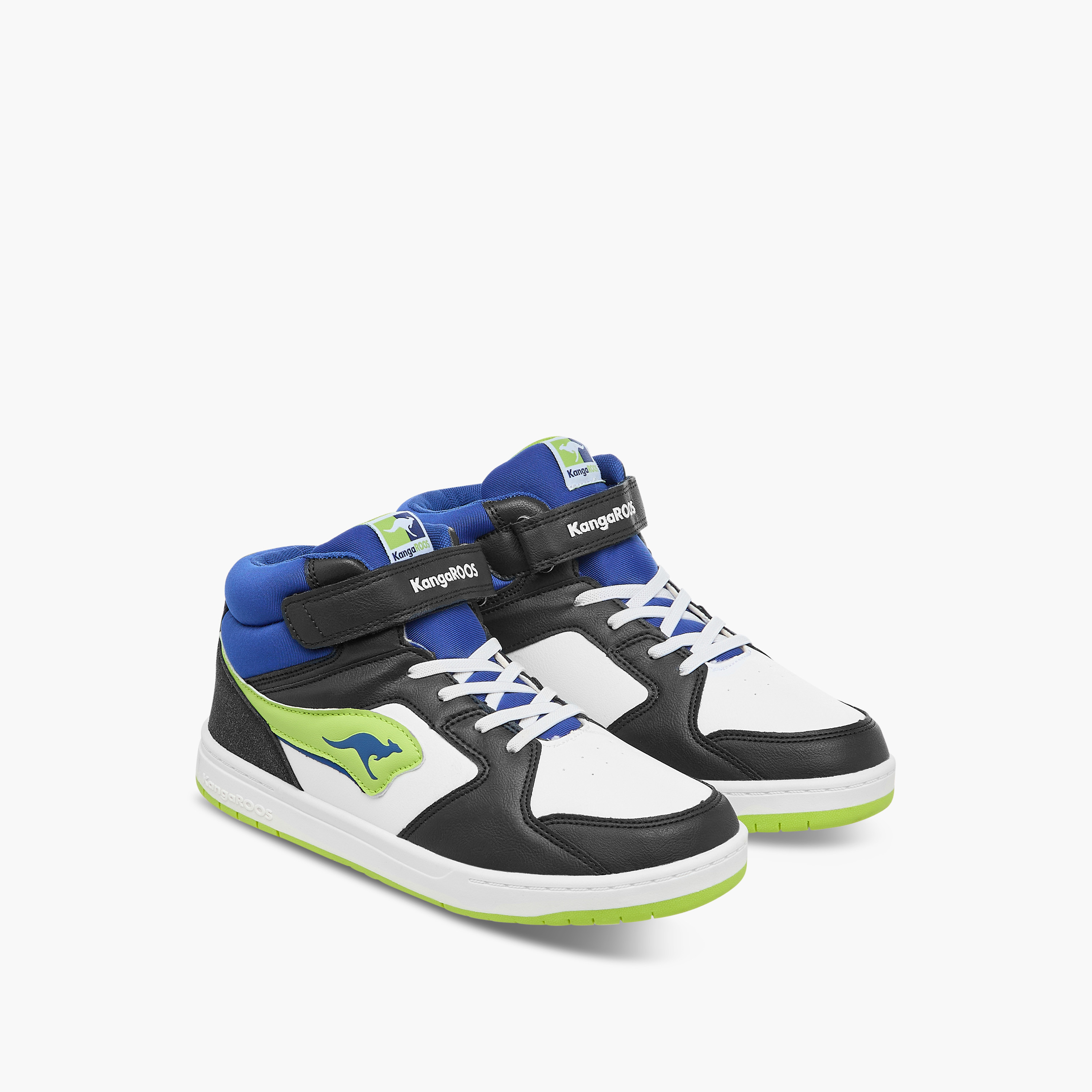 KangaROOS Women's Colourblock High Top Sneakers with Hook and Loop Closure-women-shoes-sneakers-image-1