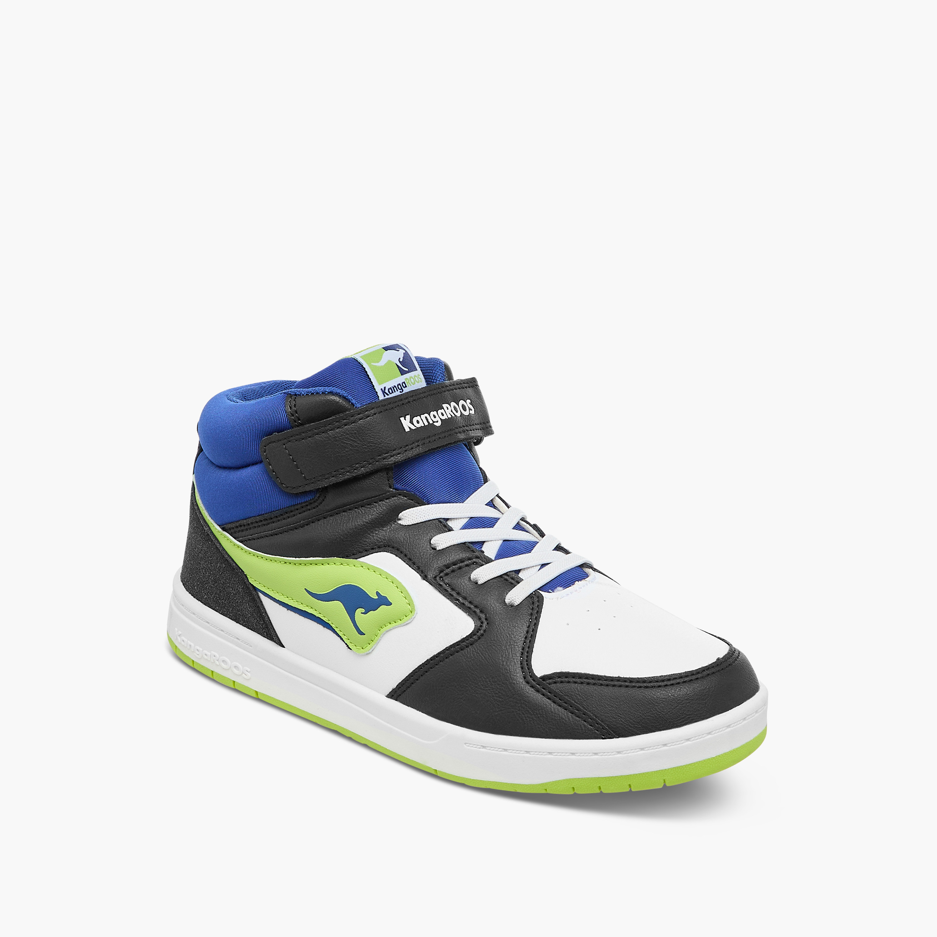 KangaROOS Women's Colourblock High Top Sneakers with Hook and Loop Closure-women-shoes-sneakers-image-2