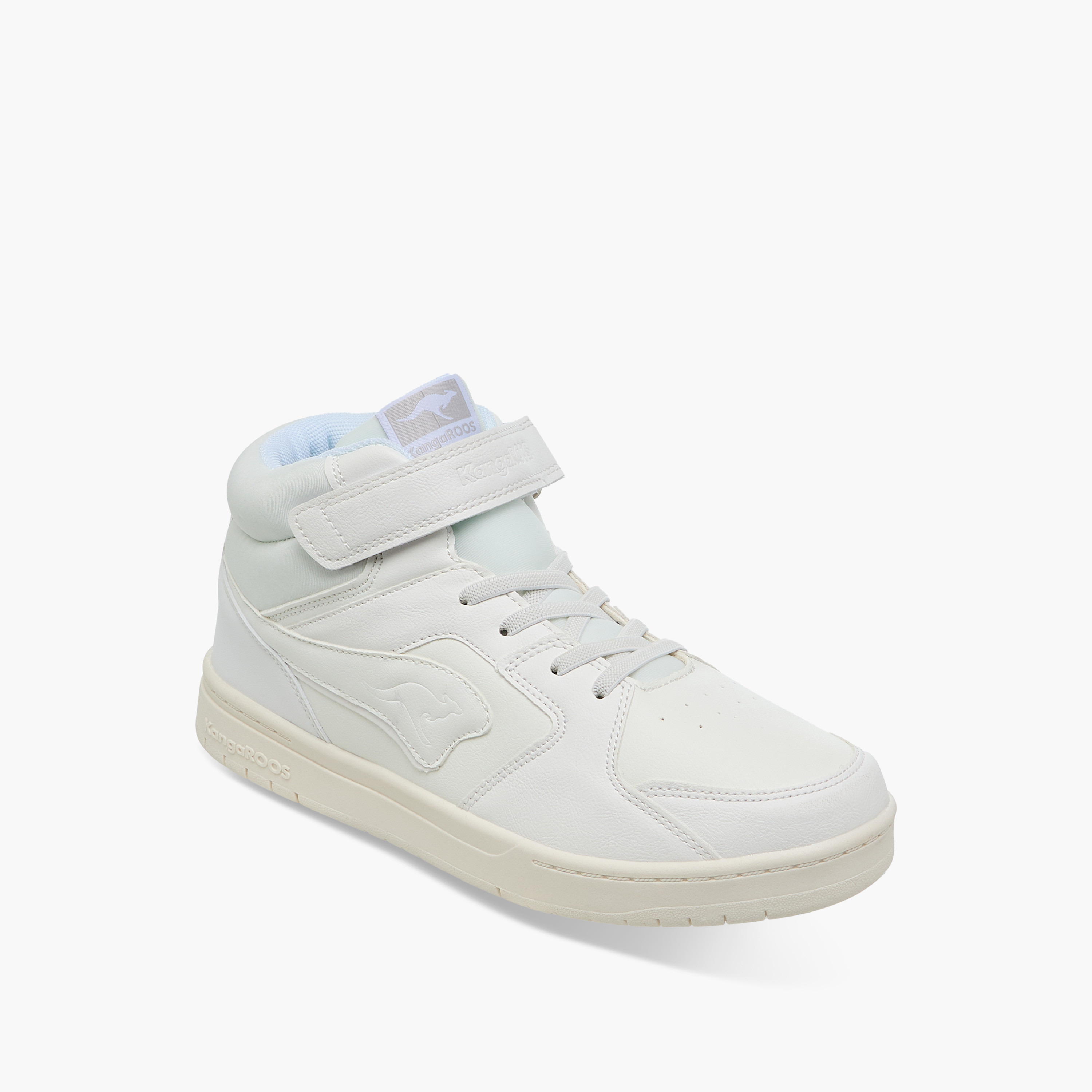 KangaROOS Women's Panelled High Top Sneakers with Hook and Loop Closure-women-shoes-sneakers-image-2