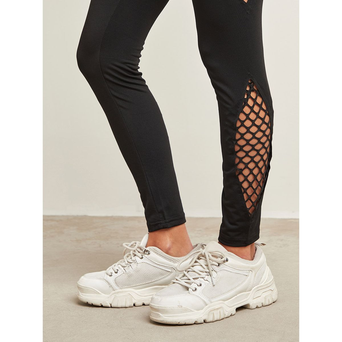 Styli Side Cut-Out Pattern Detail Leggings-women-clothing-bottoms-leggings-image-3