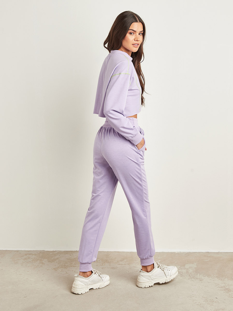 Styli Neon Stitch Sweatshirt and Jogger Lounge Set-women-clothing-nightwear-pyjamas-bottoms-image-3