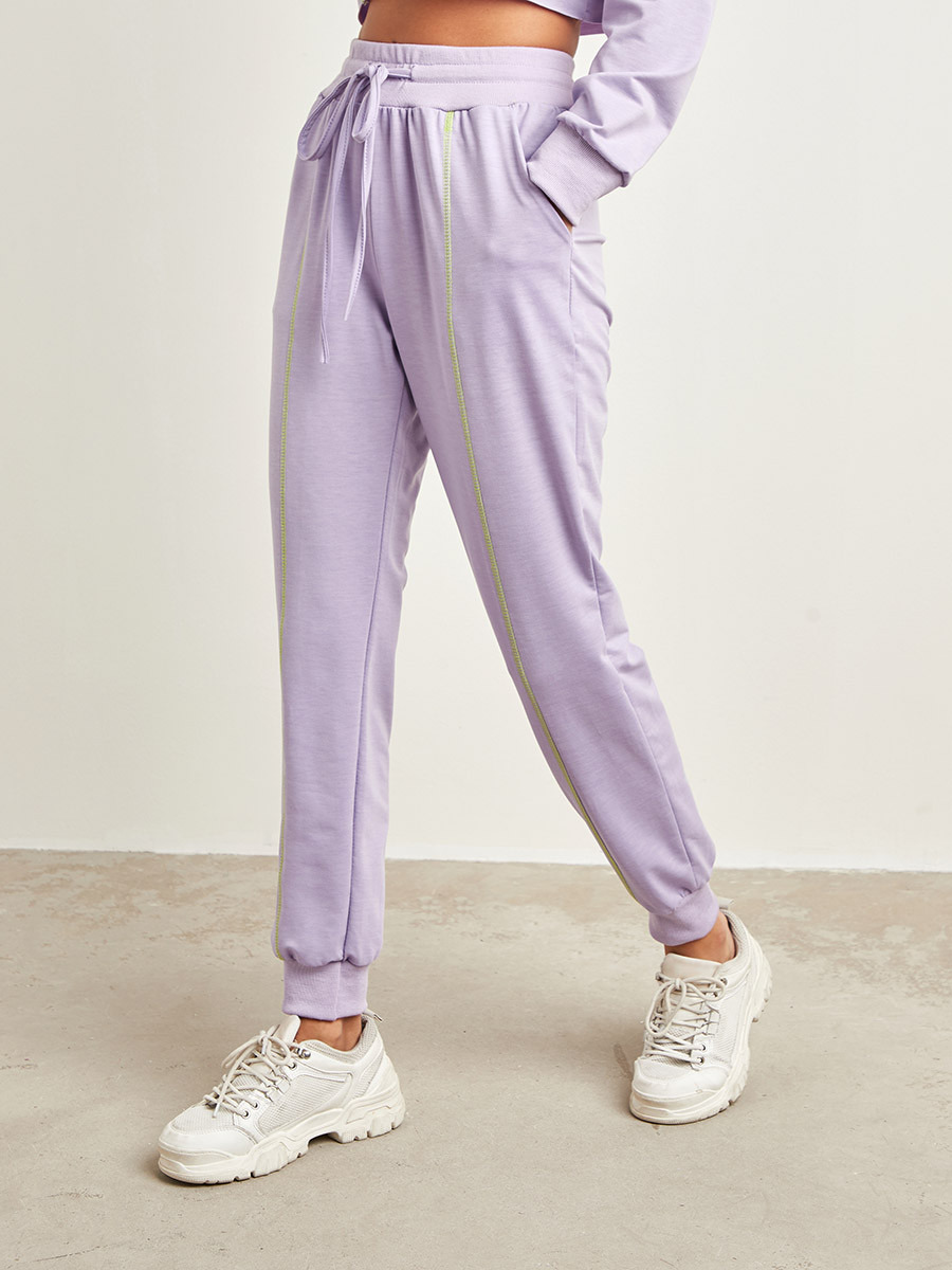 Styli Neon Stitch Sweatshirt and Jogger Lounge Set-women-clothing-nightwear-pyjamas-bottoms-image-5