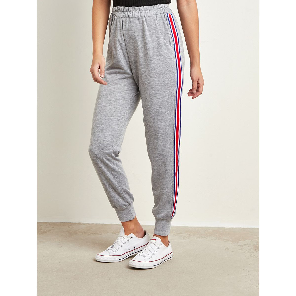 Styli Contrast Side Stripe High Rise Jogger-women-clothing-bottoms-joggers-image-1