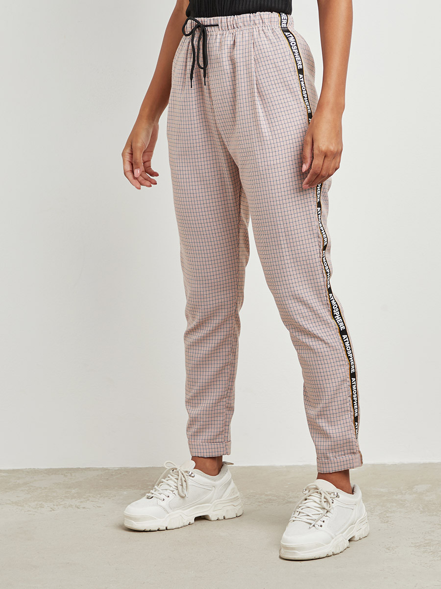 بنطلون بنمط المربعات وخطوط جانبية من ستايلي-women-clothing-trousers-image-2