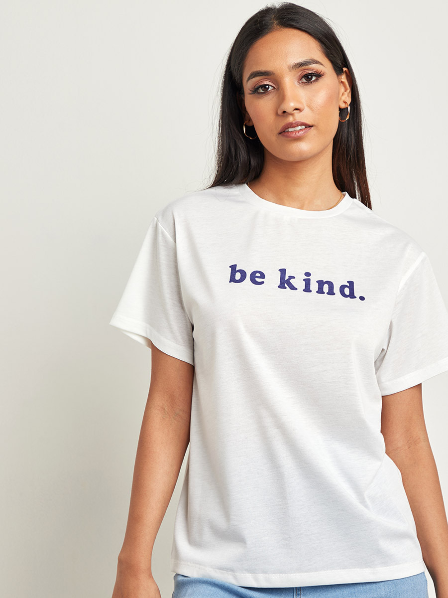 تيشيرت مطبوع بقصة واسعة من ستايلي-women-clothing-tshirts-image-1