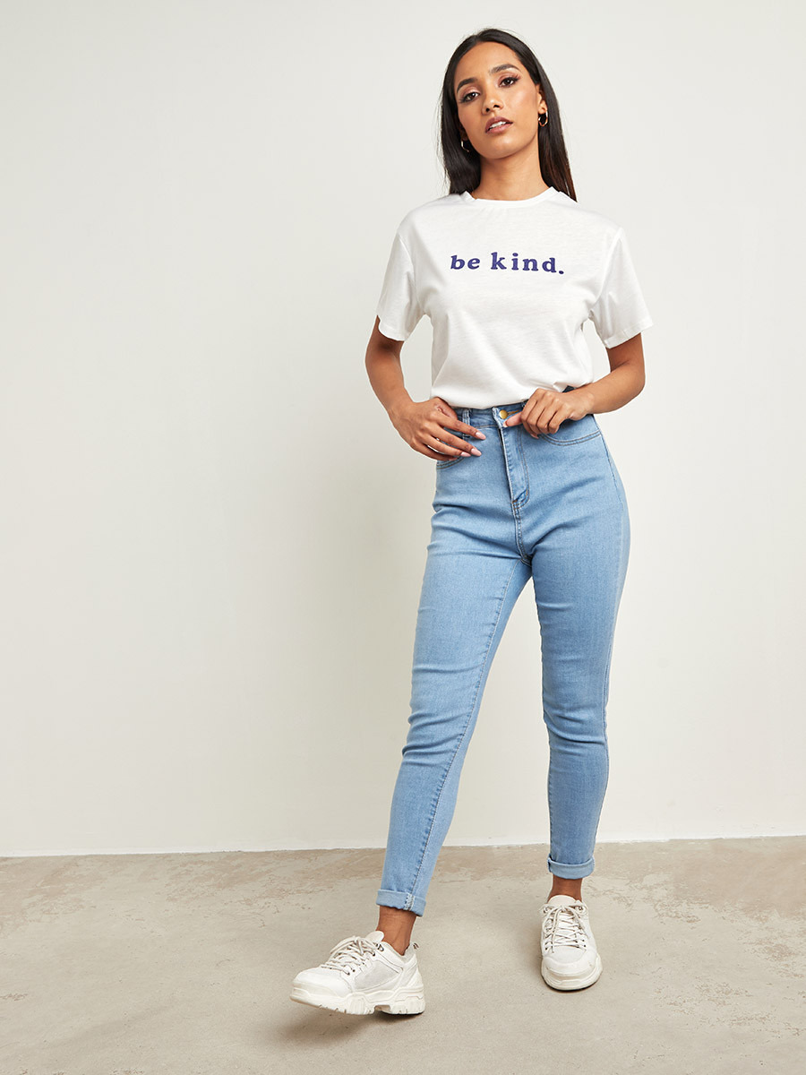 تيشيرت مطبوع بقصة واسعة من ستايلي-women-clothing-tshirts-image-2