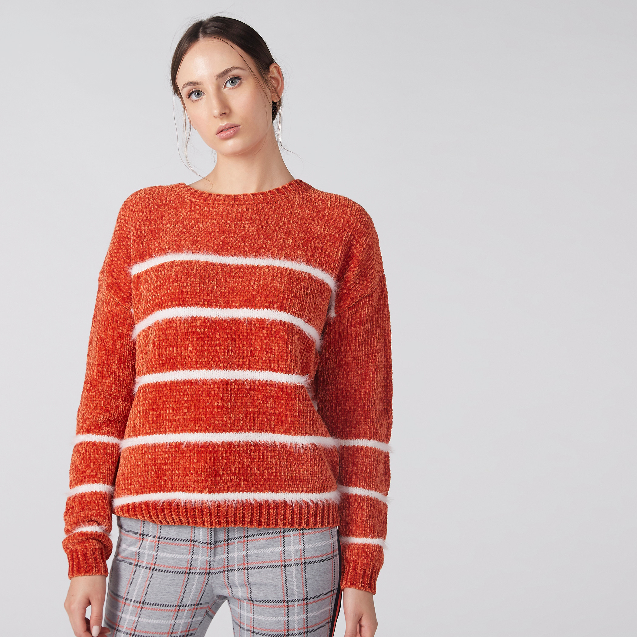Buy Textured Sweater with Long Sleeves Online | Centrepoint UAE