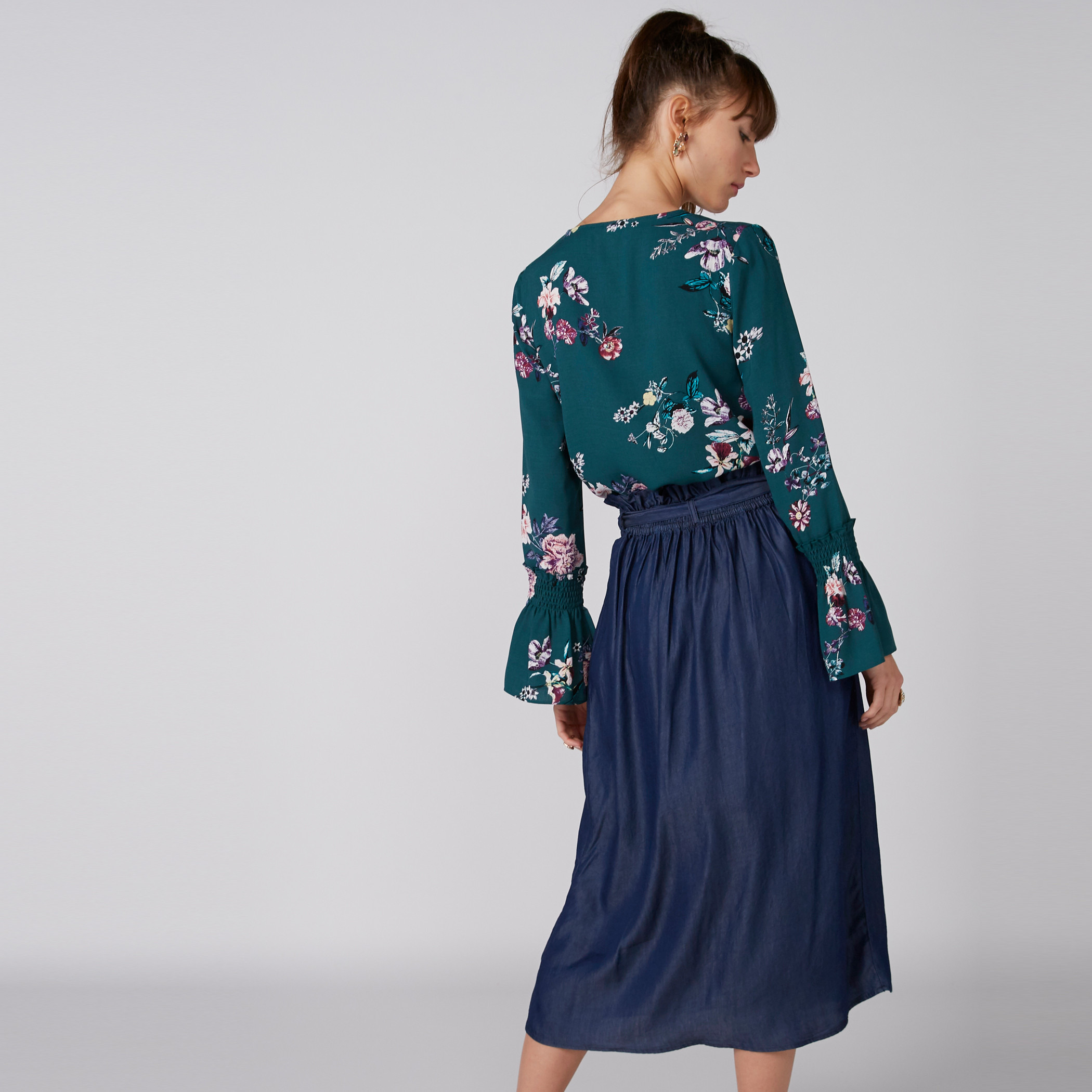 Midi Skirt with Tie Ups and Button Detail-women-clothing-bottoms-skirts-image-2