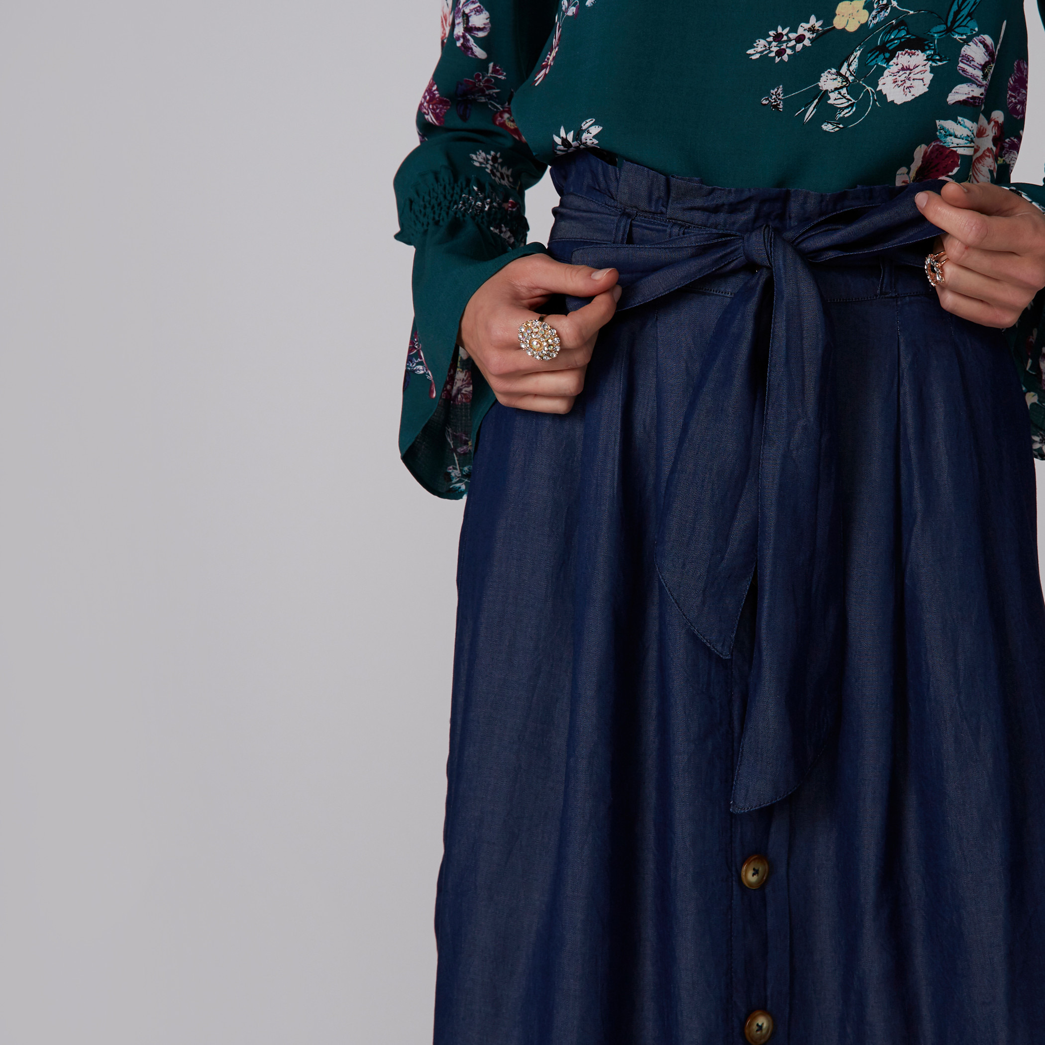Midi Skirt with Tie Ups and Button Detail-women-clothing-bottoms-skirts-image-4