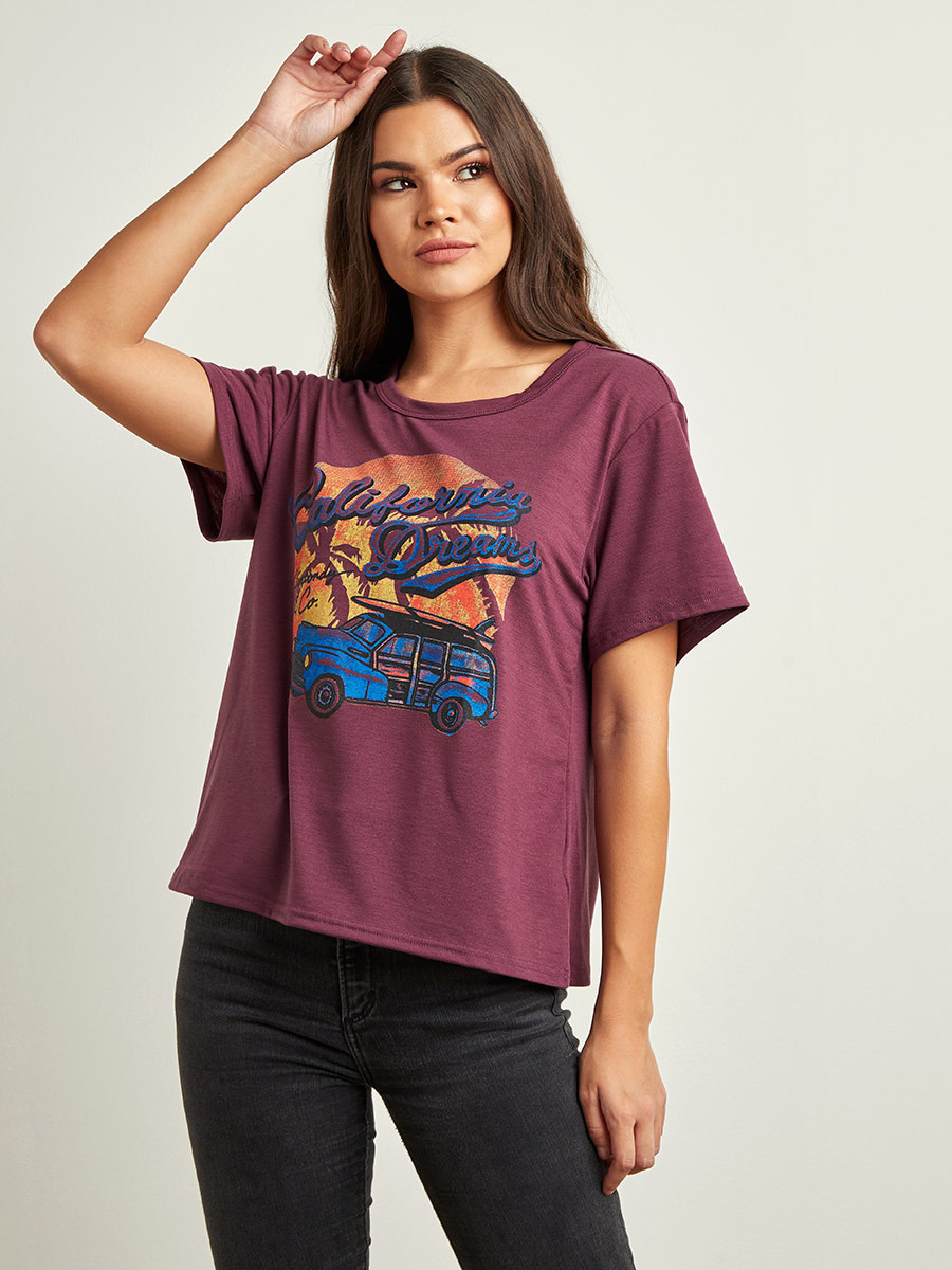 تيشيرت بطبعات وأكمام قصيرة من ستايلي-women-clothing-tshirts-image-1