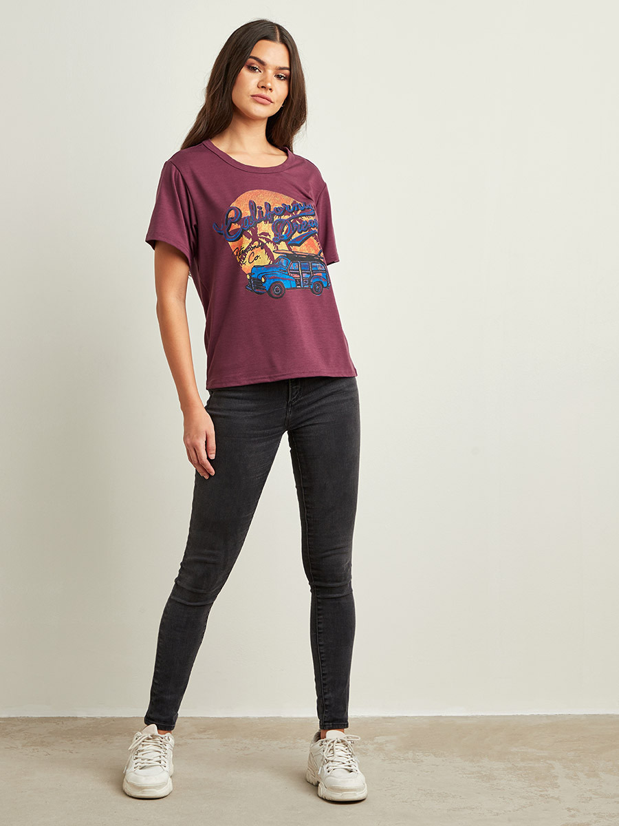 تيشيرت بطبعات وأكمام قصيرة من ستايلي-women-clothing-tshirts-image-2