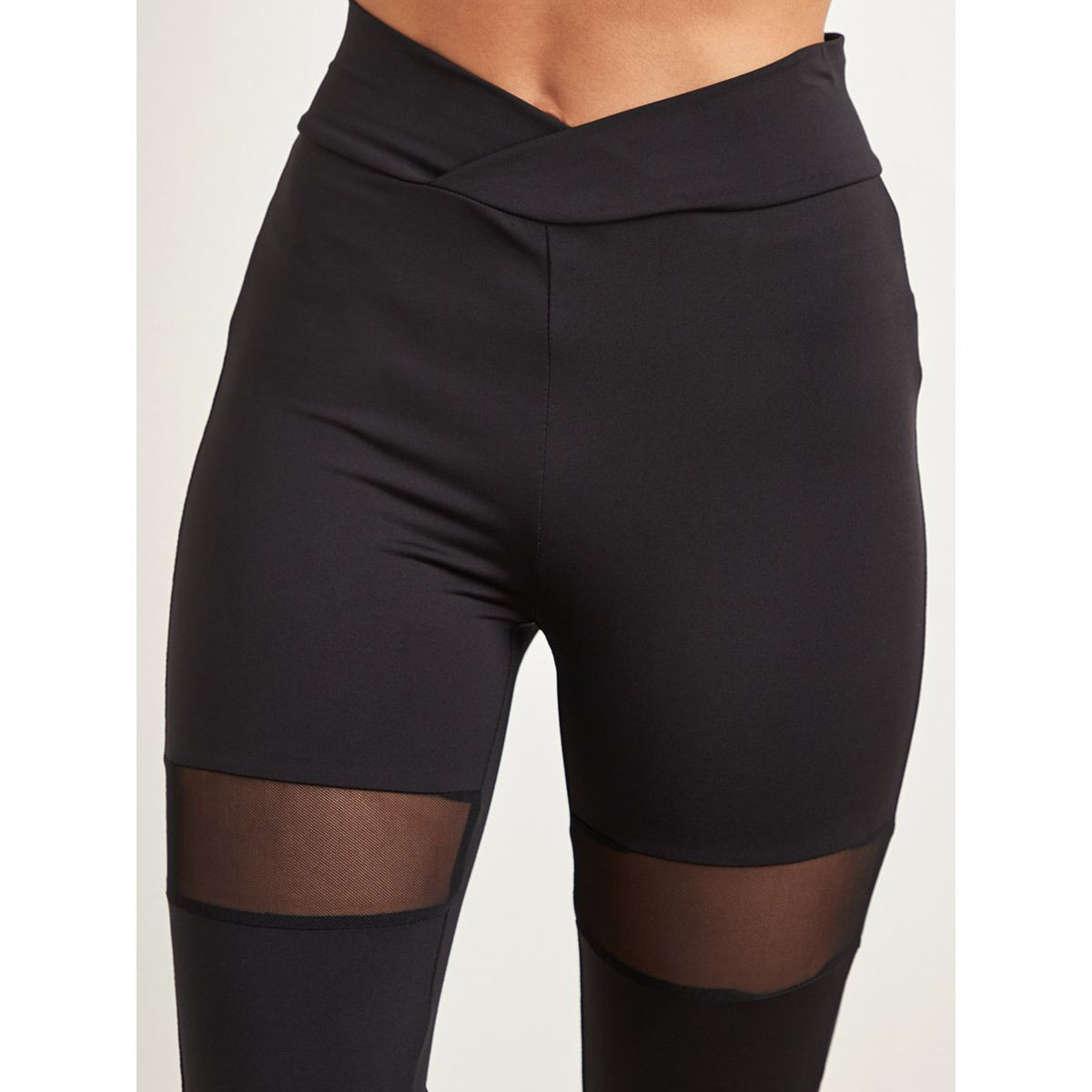 ليقنز رياضي بتفاصيل شبكية من ستايلي-women-clothing-bottoms-leggings-image-1