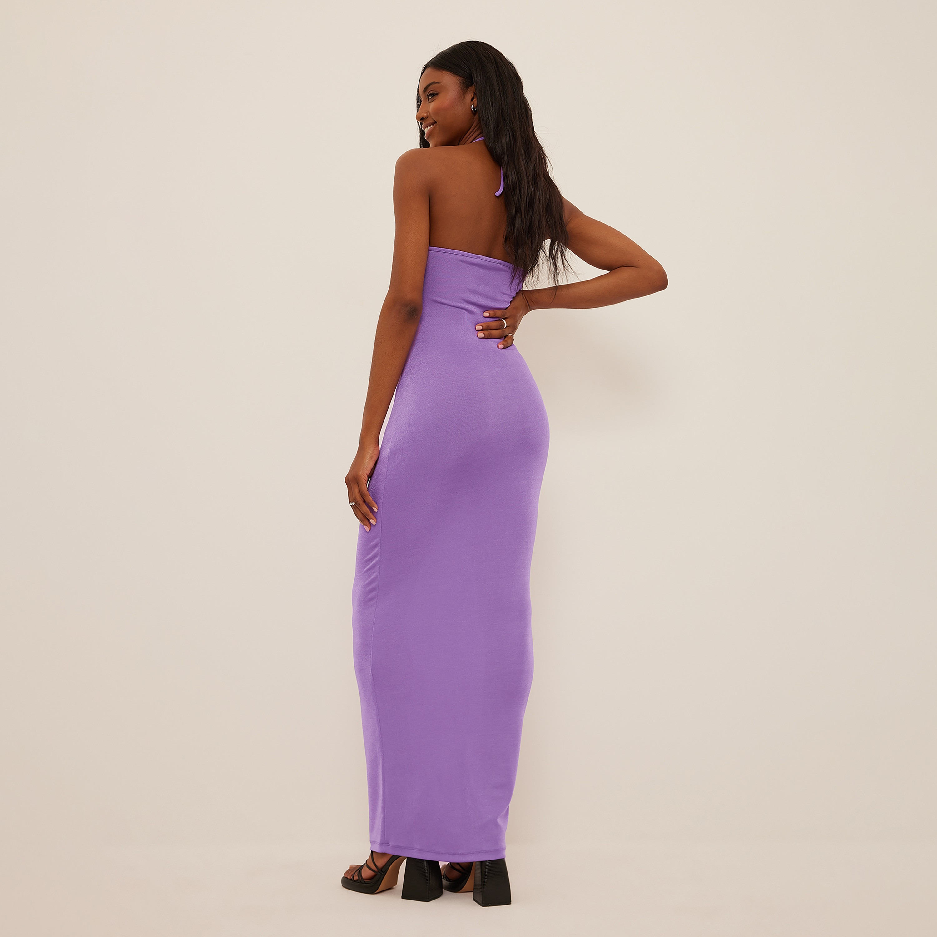 na kd purple dress Buy NA-KD Plain Halter Neck Maxi Dress Online