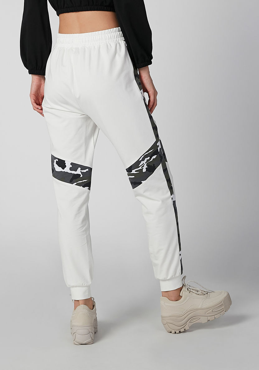 Full Length Printed Jog Pants with Pocket Detail and Drawstring-Joggers-image-5