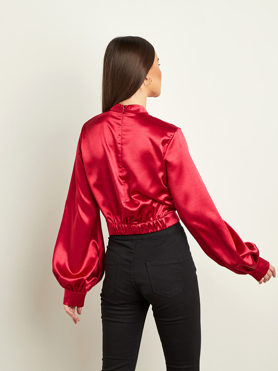 بلوزة بكسرات وأكمام طويلة من ستايلي-women-clothing-shirtsandblouses-blouses-image-3