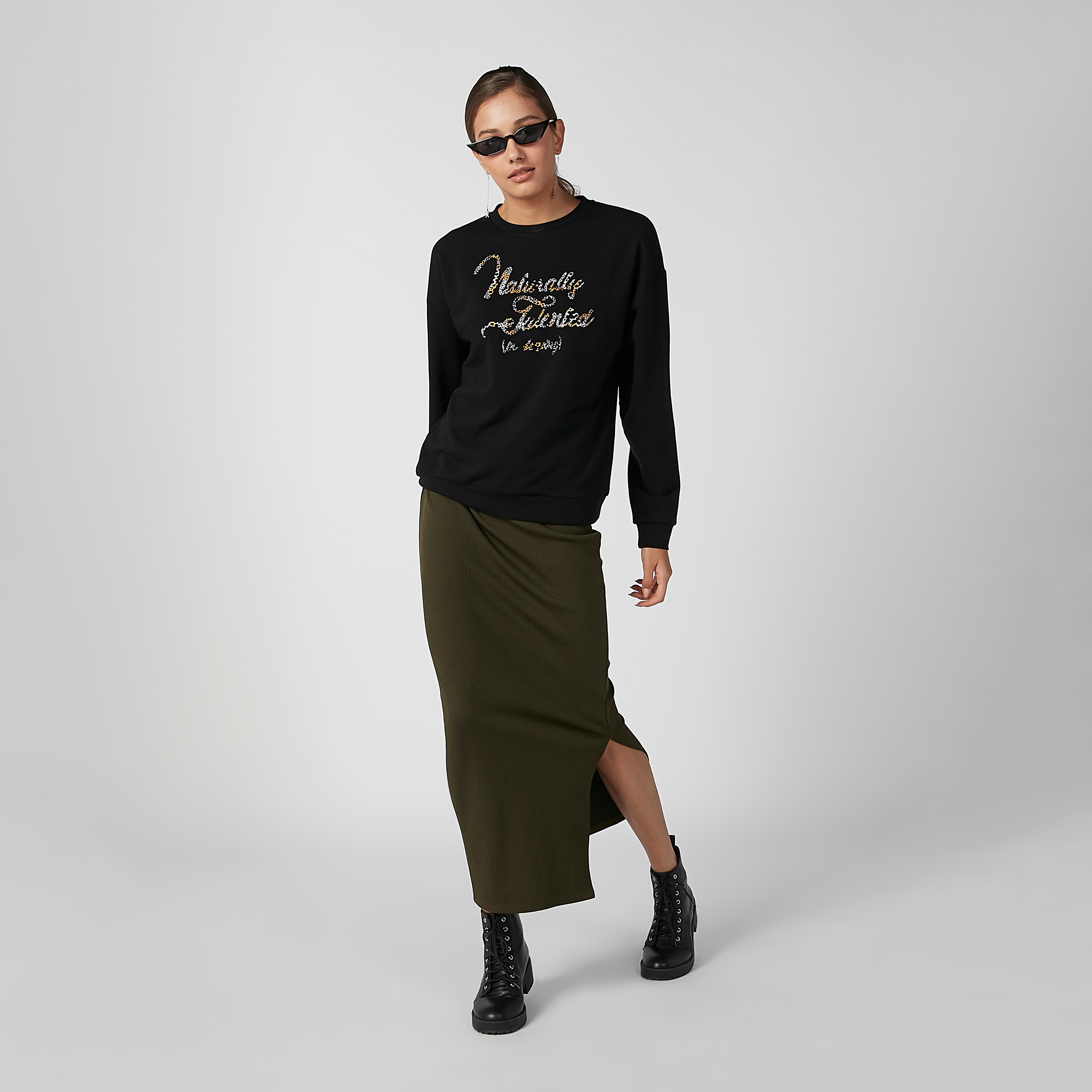 Printed Sweatshirt with Round Neck and Long Sleeves-women-clothing-hoodiesandsweatshirts-sweatshirts-image-2