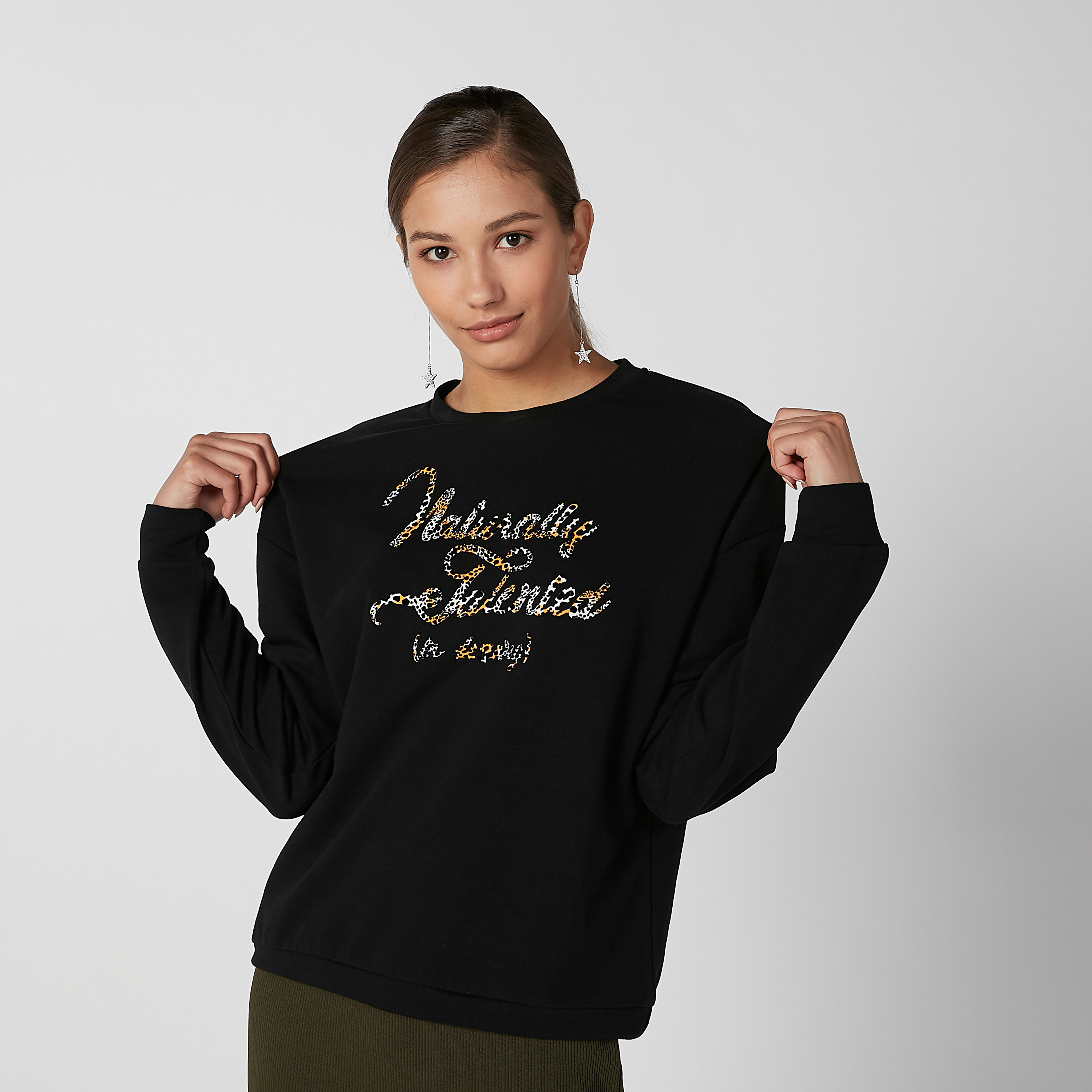 Printed Sweatshirt with Round Neck and Long Sleeves-women-clothing-hoodiesandsweatshirts-sweatshirts-image-3