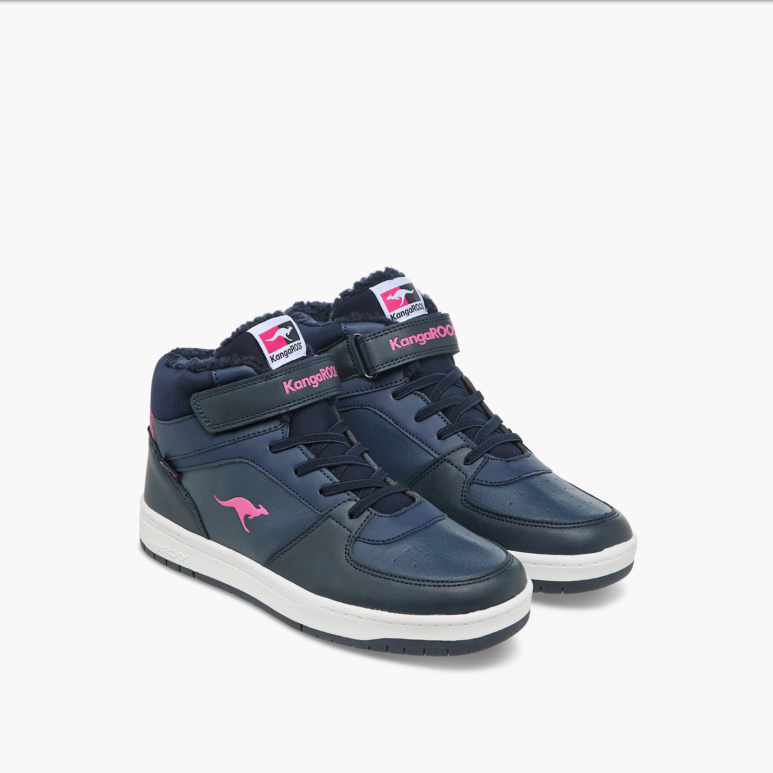 حذاء سنيكرز برقبة عالية وشريط إغلاق لاصق وألواح للنساء من كانجاروس-women-shoes-sneakers-image-1
