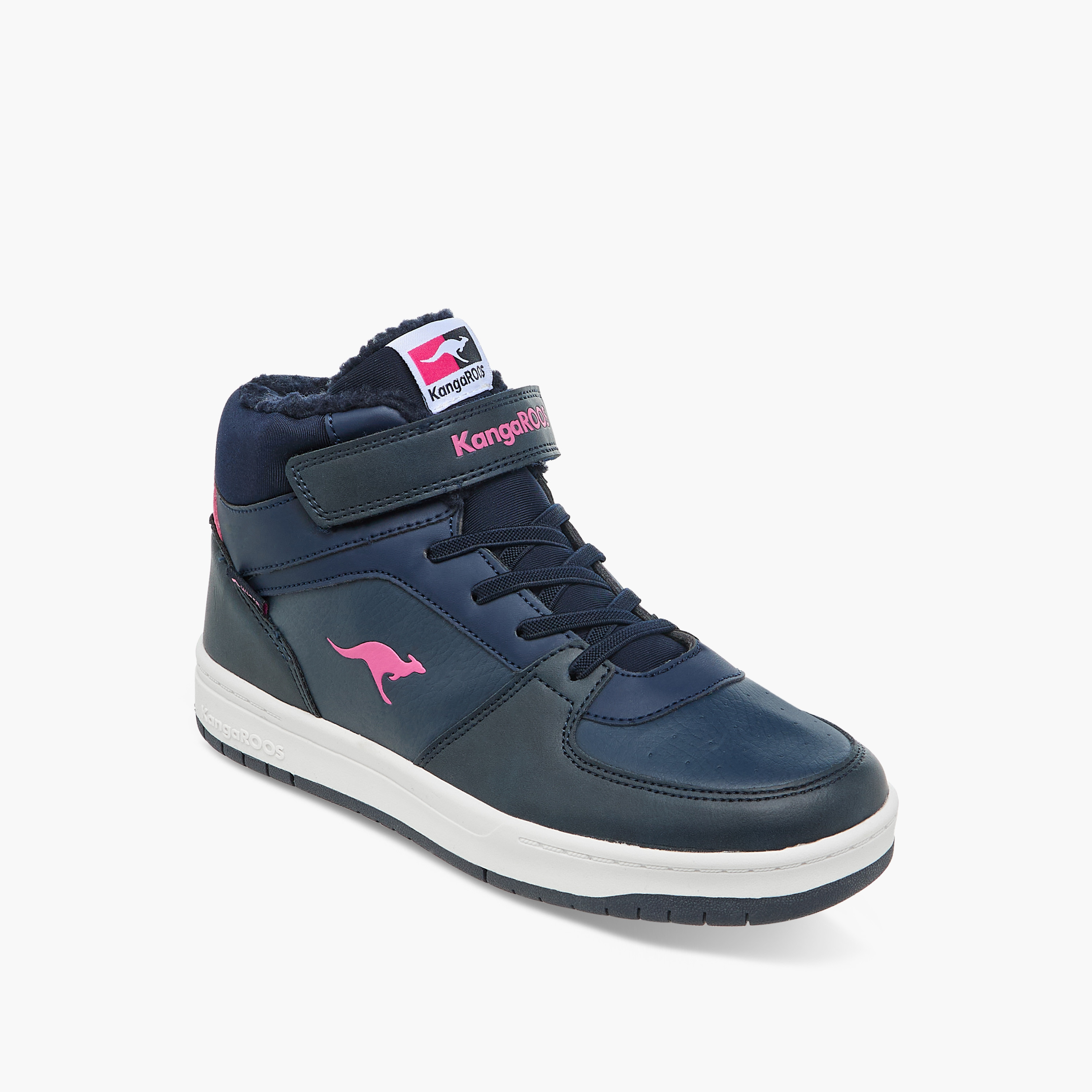 حذاء سنيكرز برقبة عالية وشريط إغلاق لاصق وألواح للنساء من كانجاروس-women-shoes-sneakers-image-2