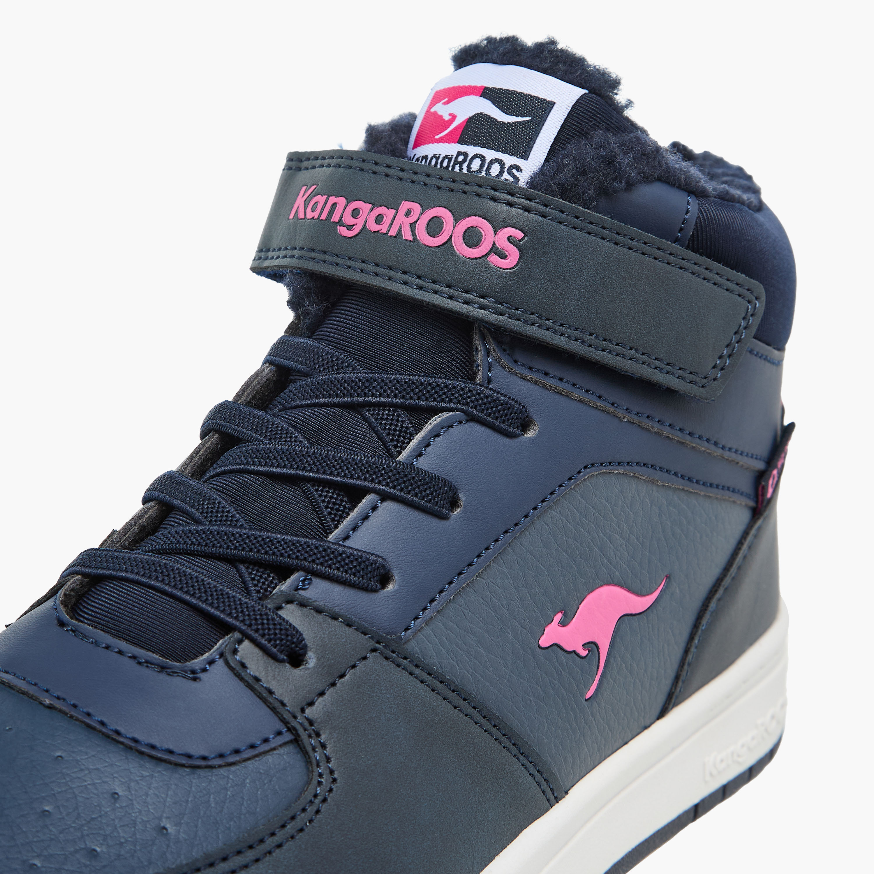 حذاء سنيكرز برقبة عالية وشريط إغلاق لاصق وألواح للنساء من كانجاروس-women-shoes-sneakers-image-4
