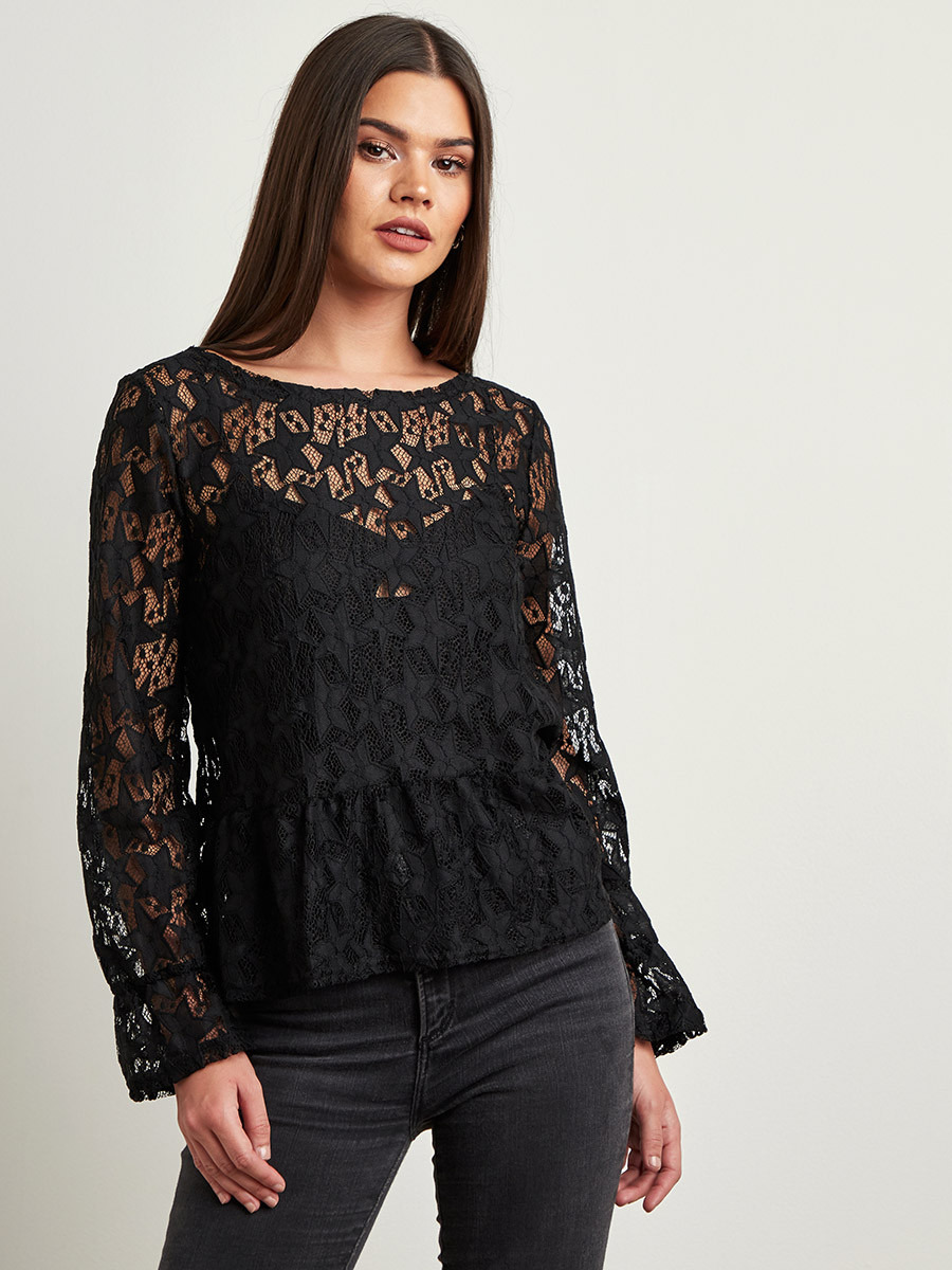 Styli Lace Star Long Sleeves Top-women-clothing-shirtsandblouses-blouses-image-1