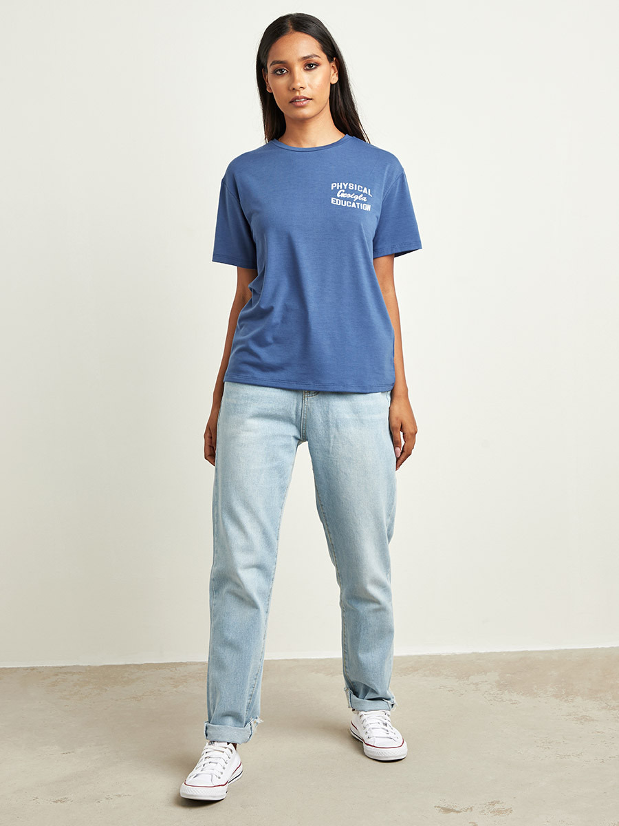تيشيرت مطبوع بقصة واسعة من ستايلي-women-clothing-tshirts-image-2