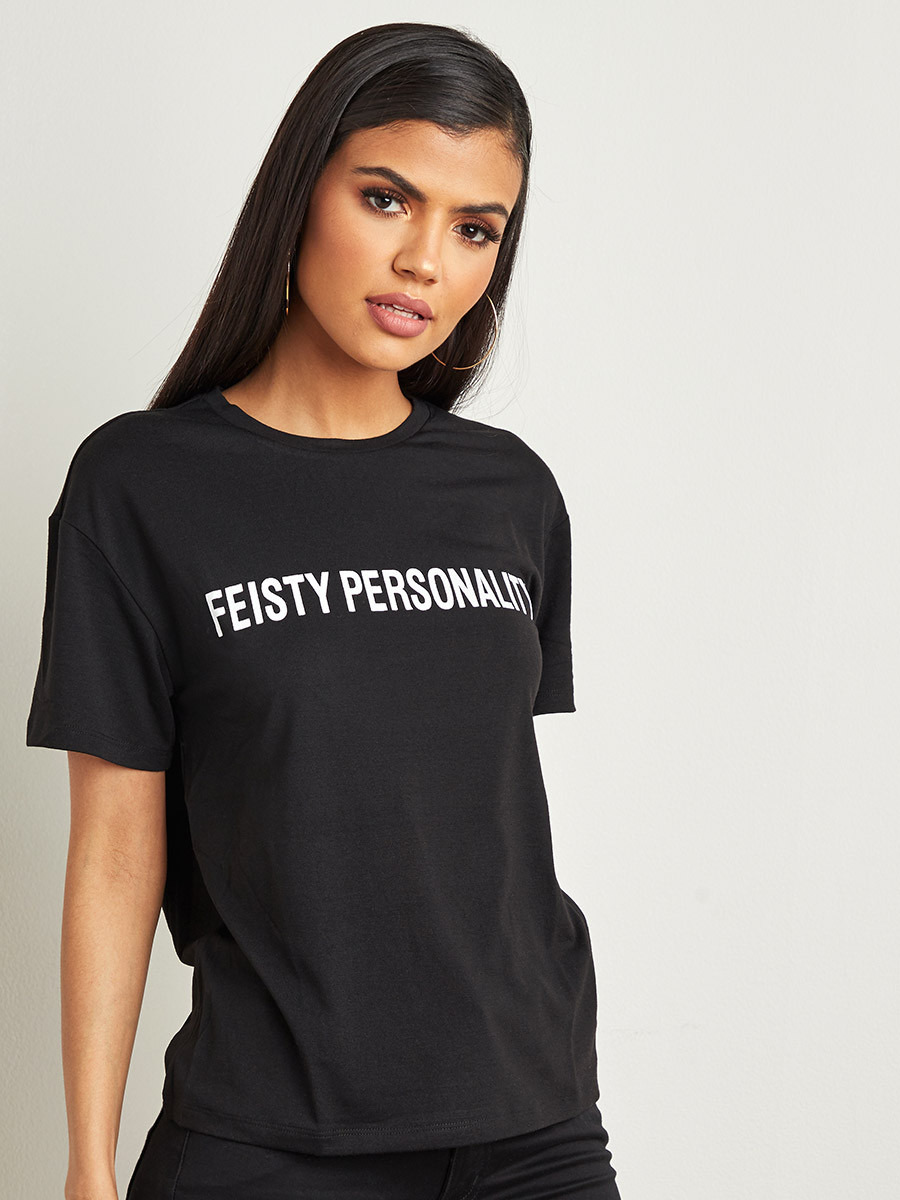 تيشيرت مطبوع بقصة واسعة من ستايلي-women-clothing-tshirts-image-1