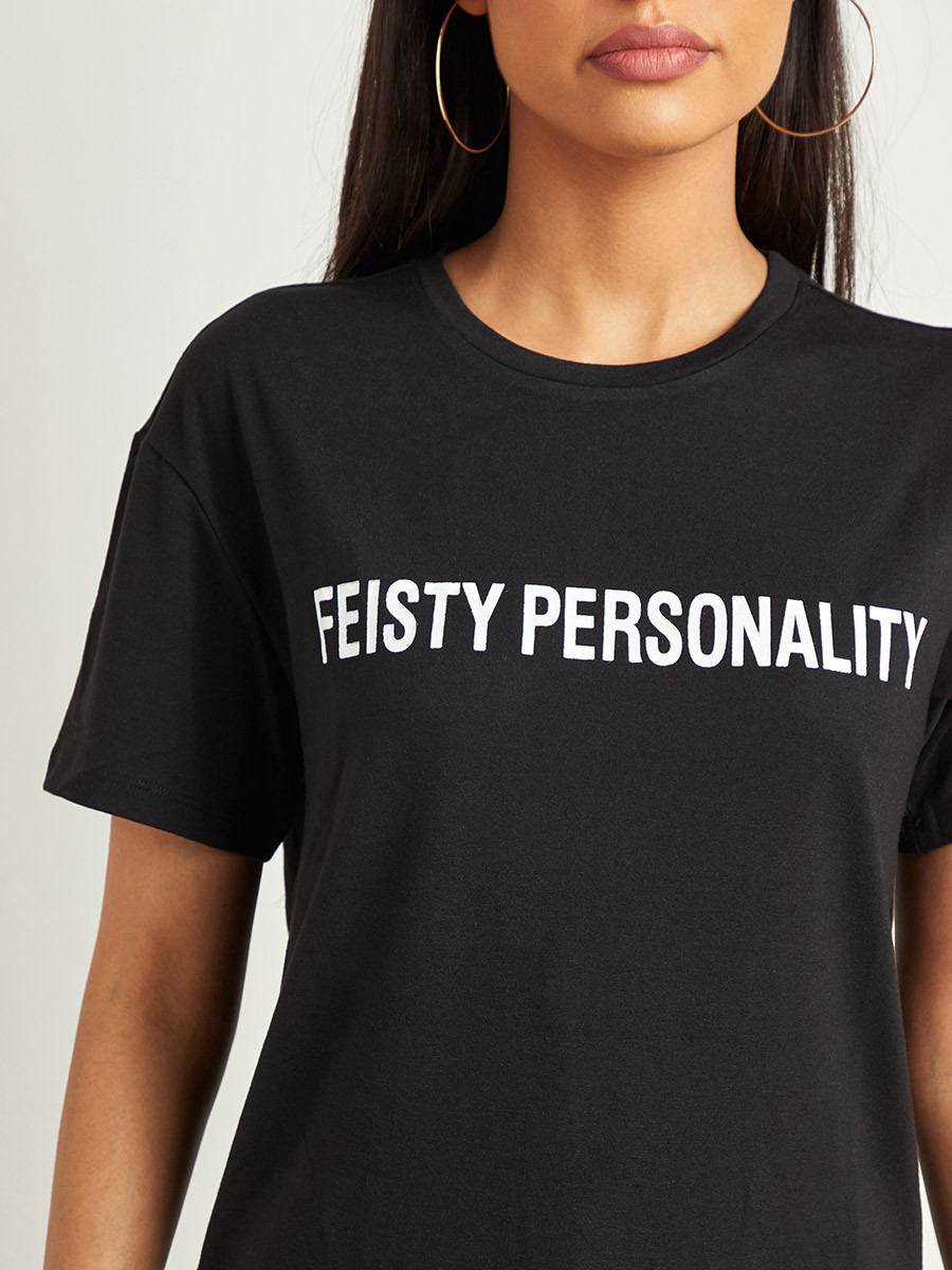 تيشيرت مطبوع بقصة واسعة من ستايلي-women-clothing-tshirts-image-3