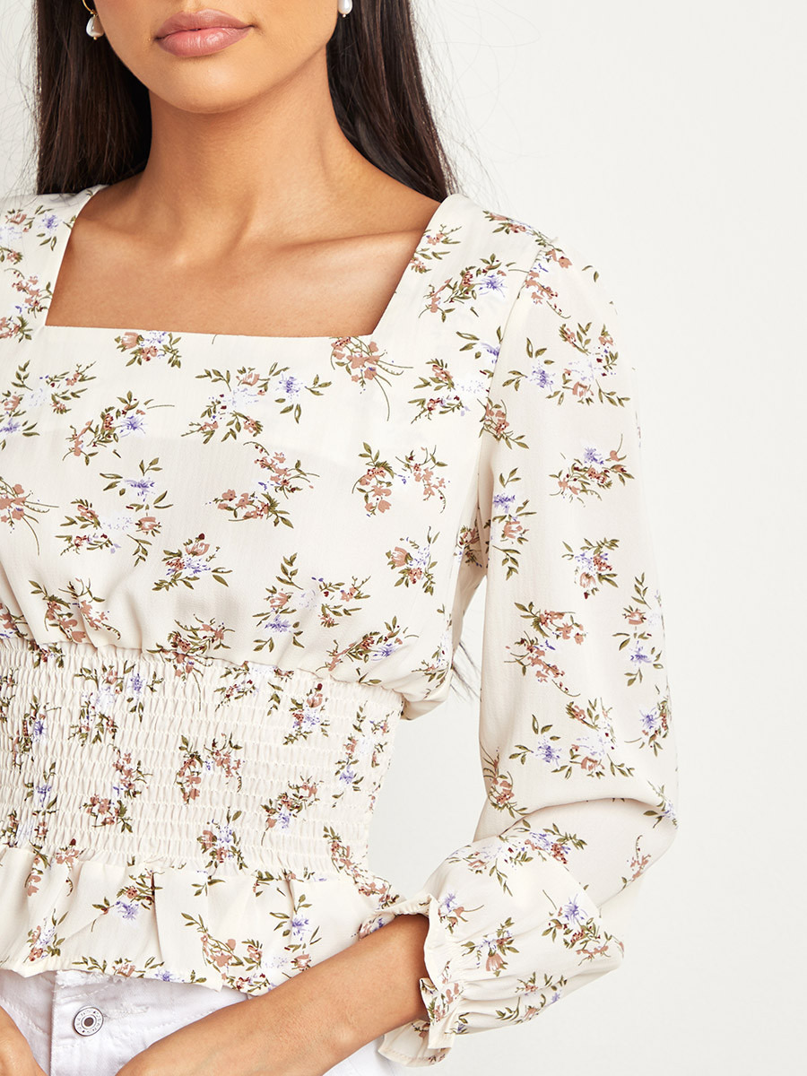 بلوزة قصيرة مطبوعة من ستايلي-women-clothing-shirtsandblouses-blouses-image-5