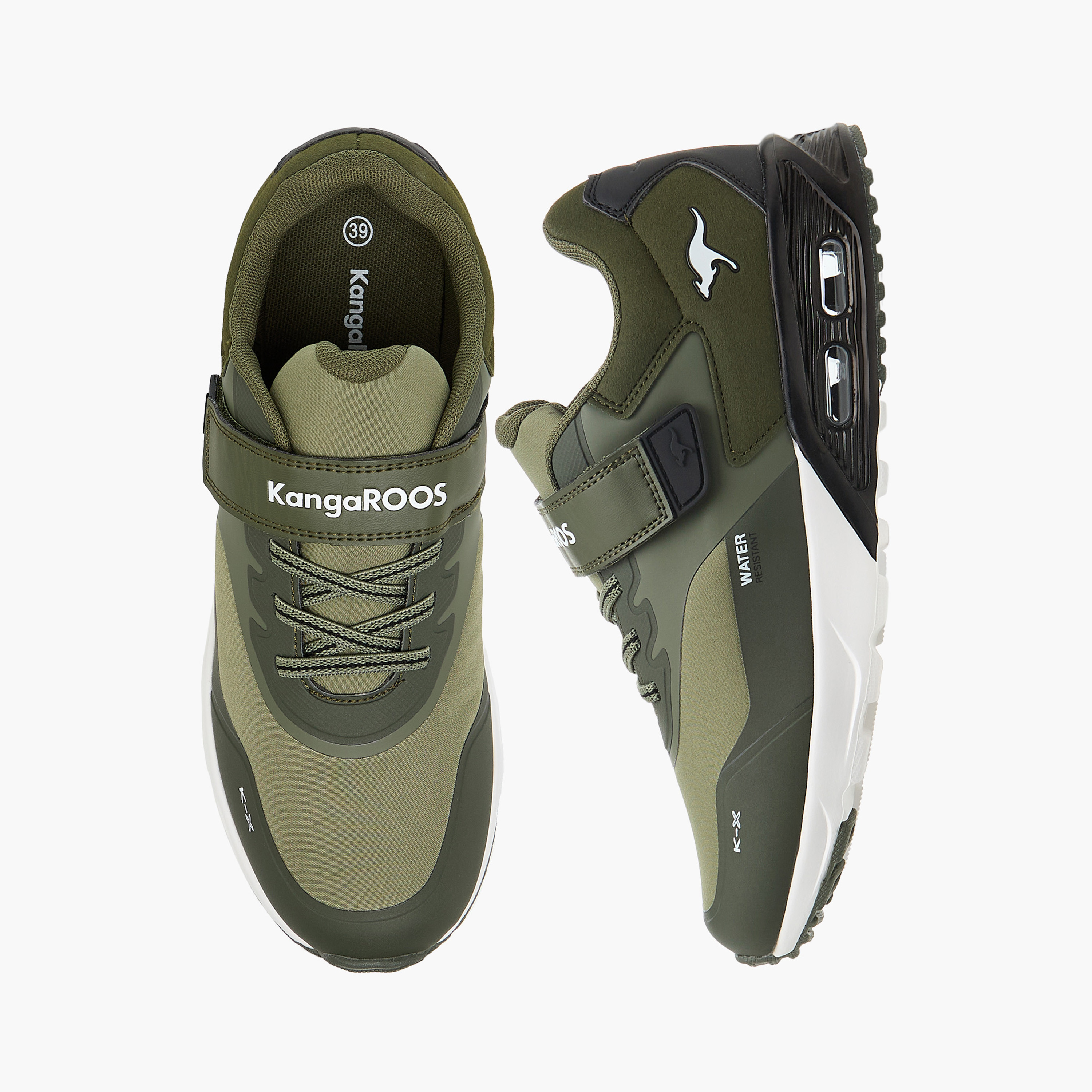KangaROOS Women's Panelled Sports Shoes with Hook and Loop Closure-women-shoes-sports-image-1