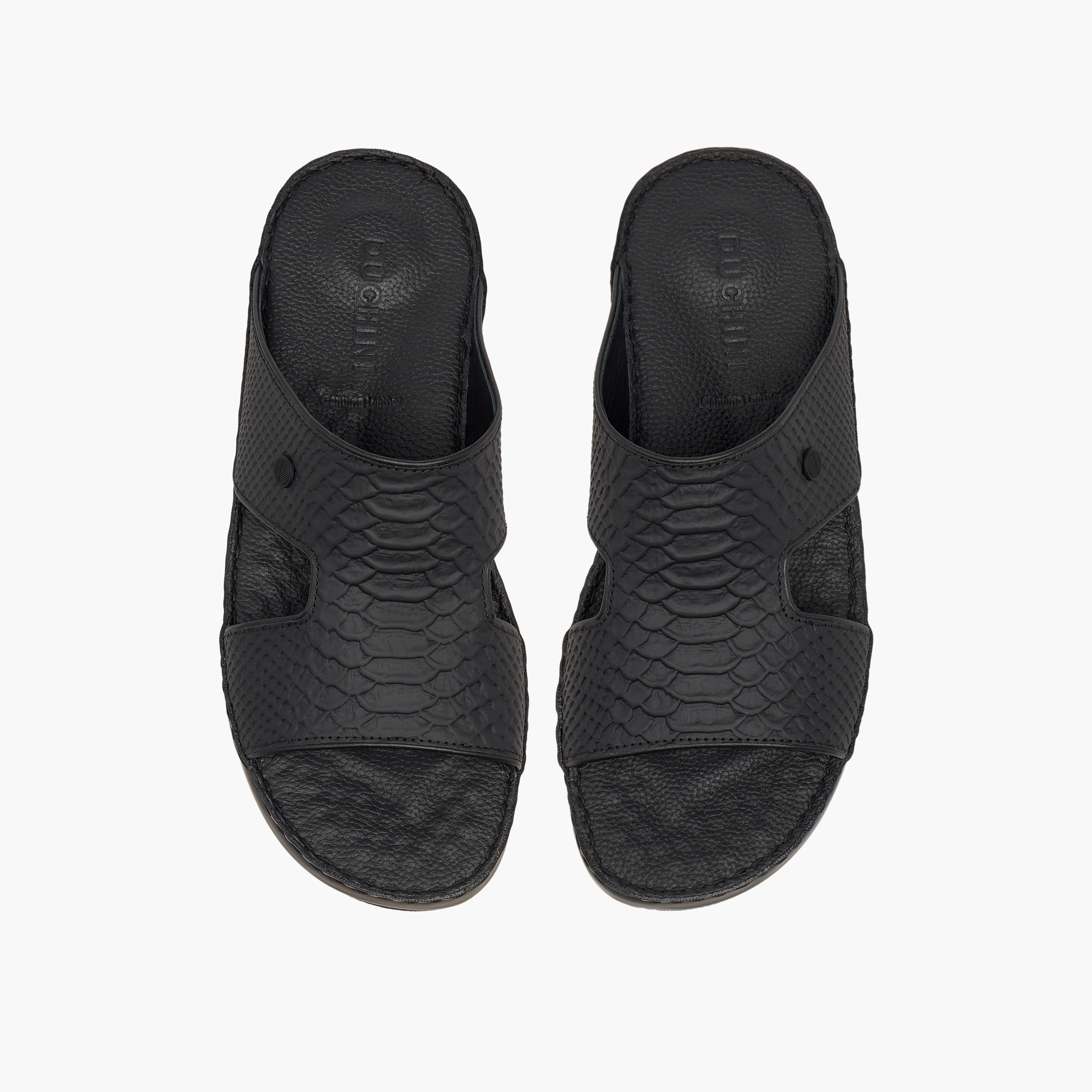 Duchini Men Textured Leather Arabic Sandals-men-shoes-sandals-image-1