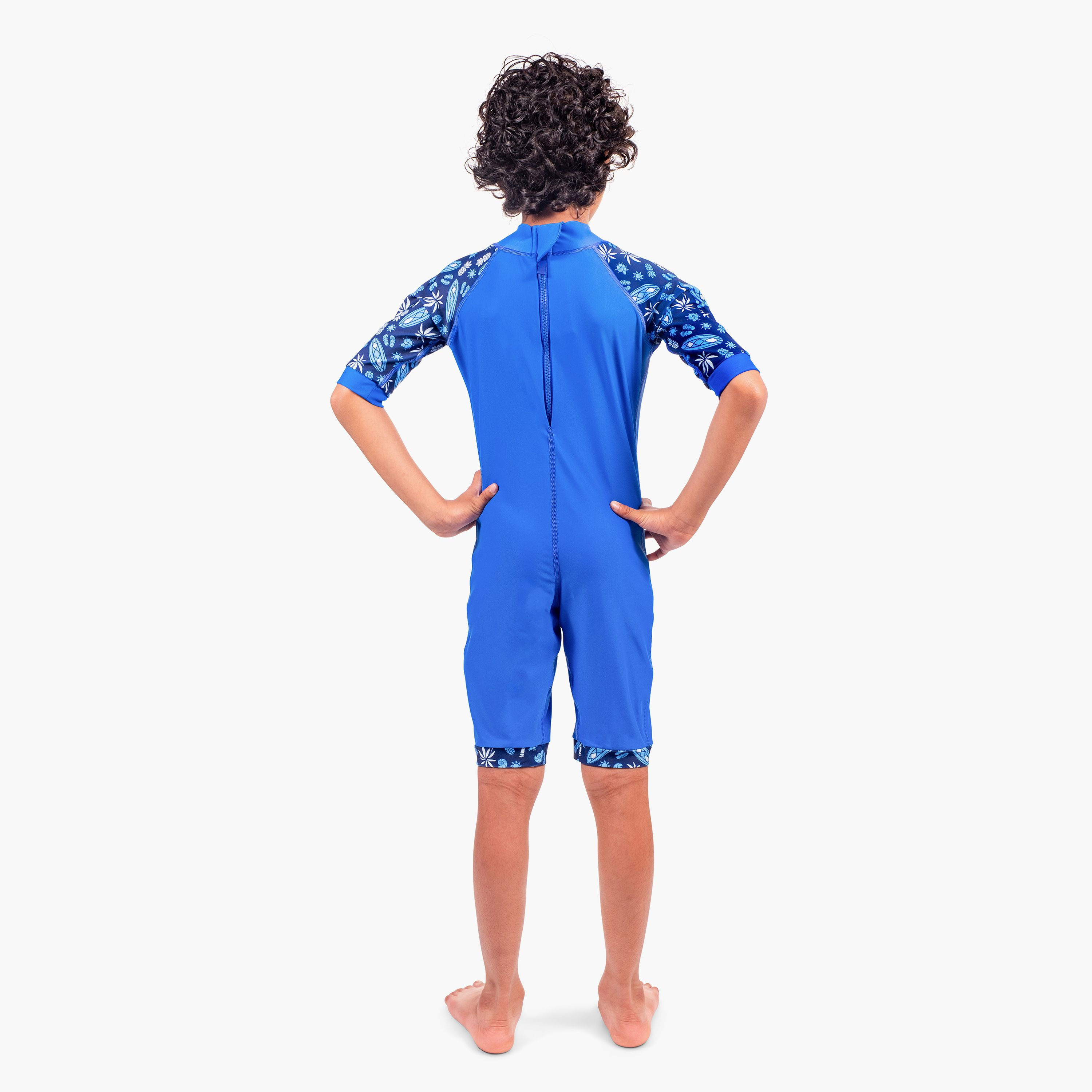 COEGA Boys One-Piece Swimsuit, Navy Blue Surf-sports-boys-clothing-swimwear-image-2