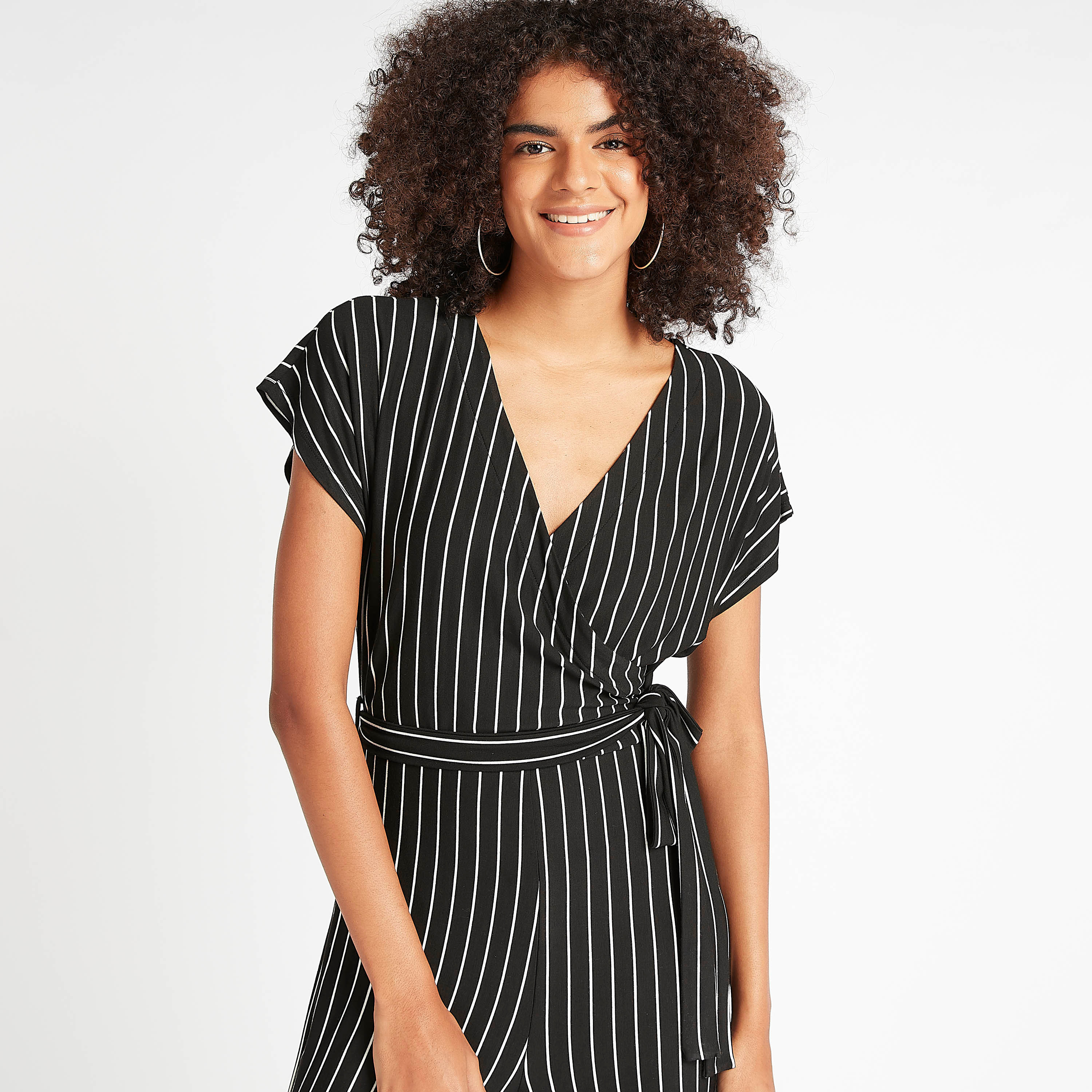 Striped maxi outlet romper