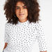 Printed Crop T-shirt with High Neck and Short Sleeves-T Shirts-thumbnailMobile-2