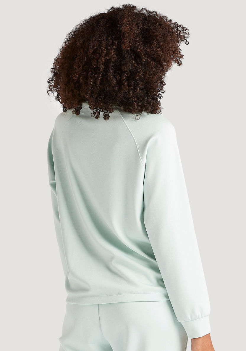 Solid Sweatshirt with High Neck and Long Sleeves-Sweatshirts-image-3