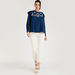 Embroidered Yoke Top with Long Sleeves and Ruffle Detail-Shirts & Blouses-thumbnail-1