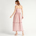 Solid Maxi Tiered A-line Dress with Straps-Dresses-thumbnailMobile-3