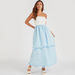 Solid Maxi Tiered A-line Dress with Straps-Dresses-thumbnail-0
