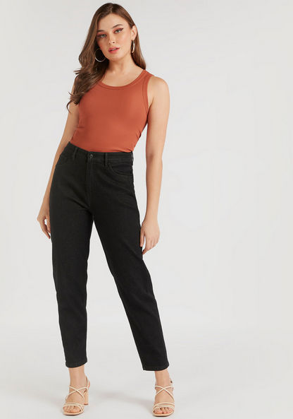 Solid Cami Top with Round Neck
