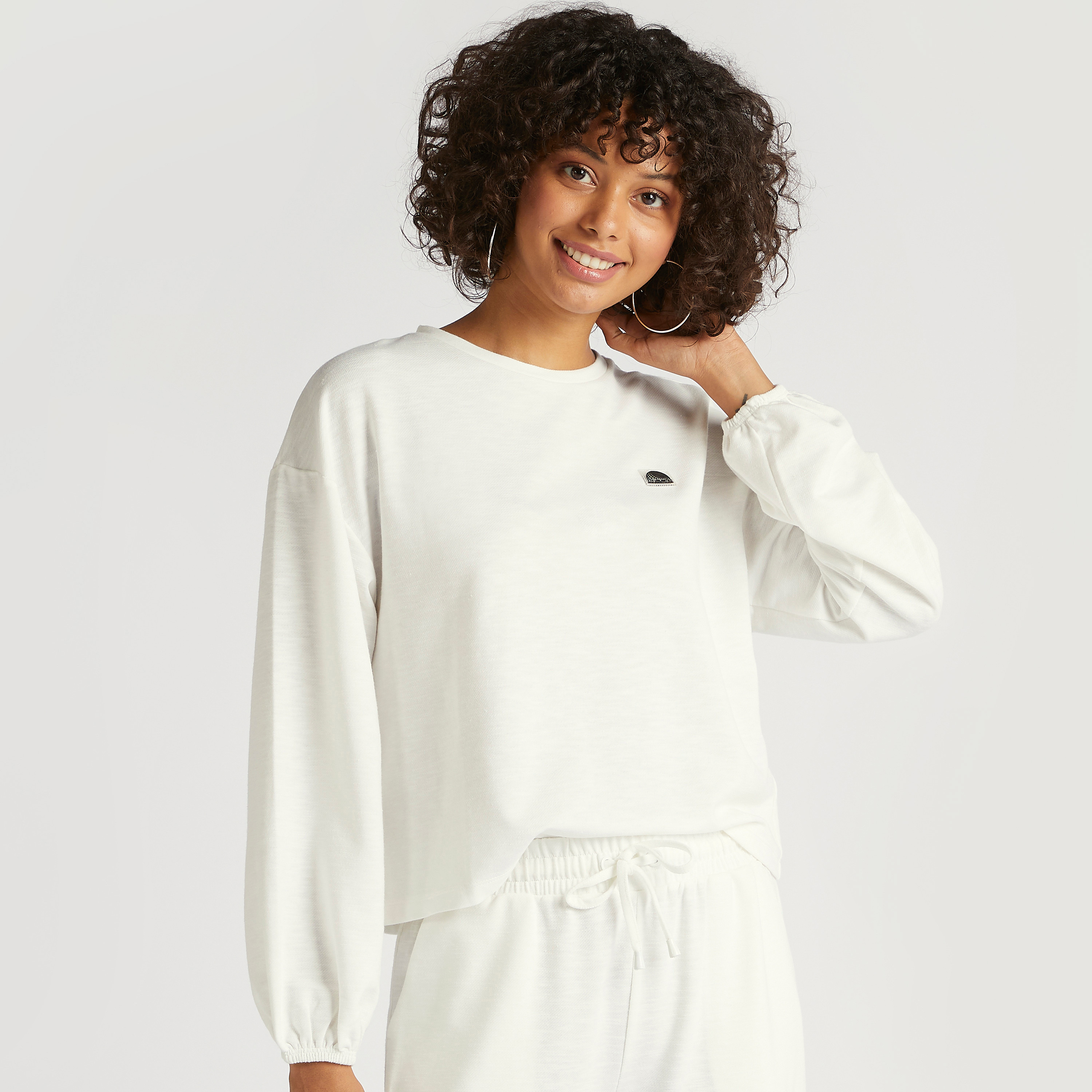 Shop Textured Crew Neck Sweatshirt with 