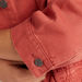 Solid Denim Jacket with Button Closure and Long Sleeves-Jackets-thumbnail-5