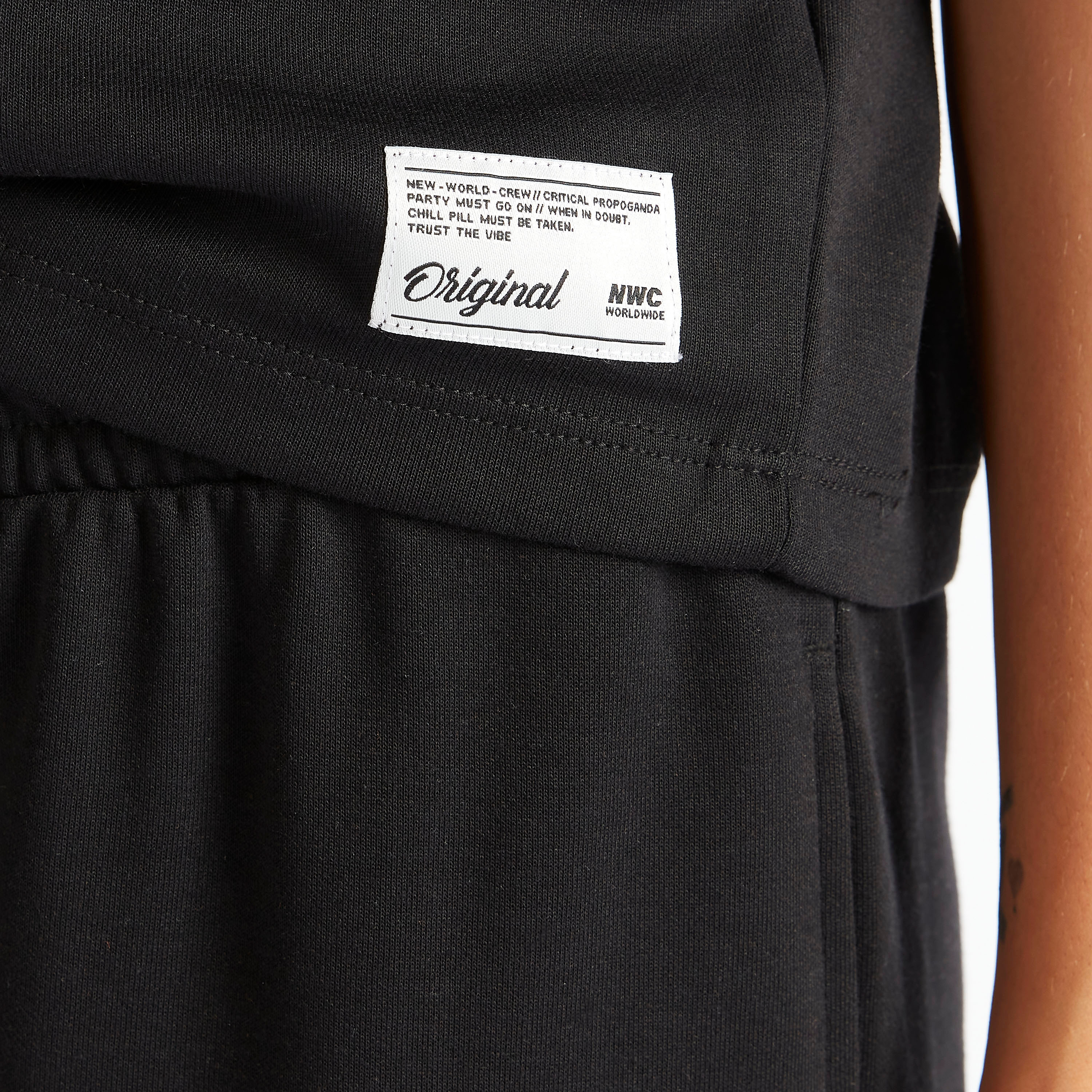 Solid Crew Neck T-shirt with Elasticated Sleeve Hems-women-clothing-tshirts-image-3