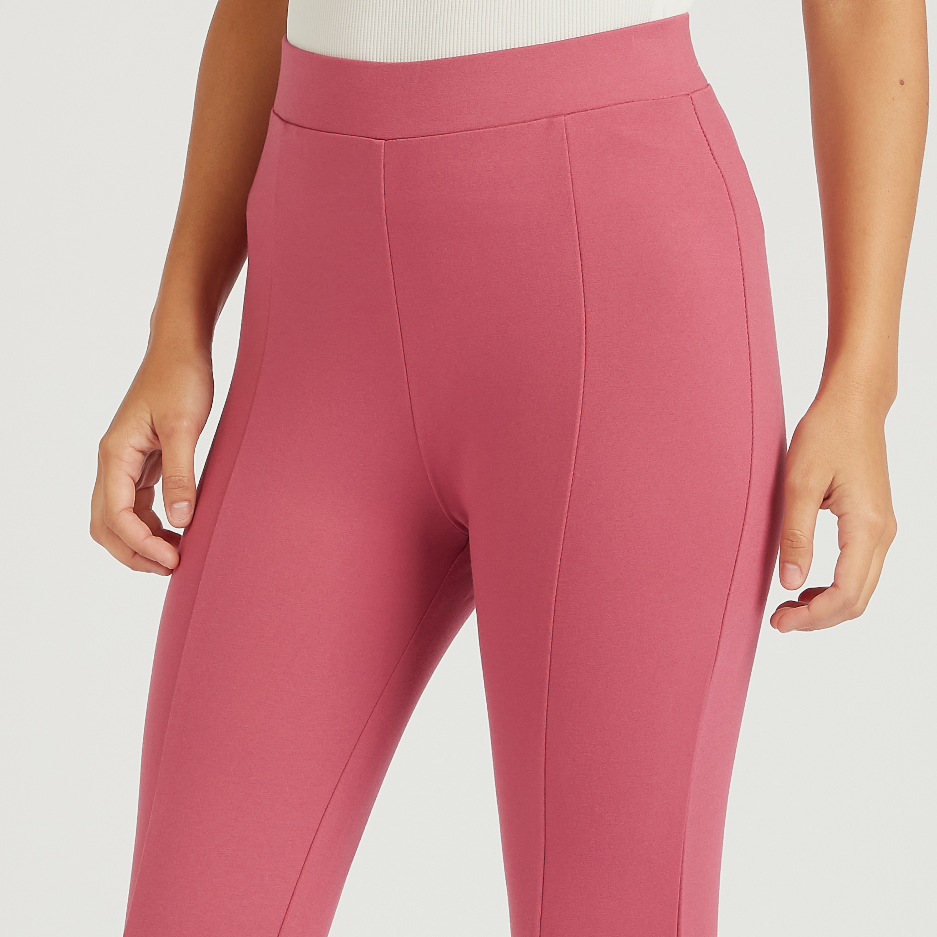 بنطلون ليقنز سادة بقصّة سكيني بخصر متوسط الإرتفاع-women-clothing-bottoms-leggings-image-3