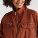 Solid Denim Jacket with Zip Closure and Pockets-Jackets-thumbnailMobile-2