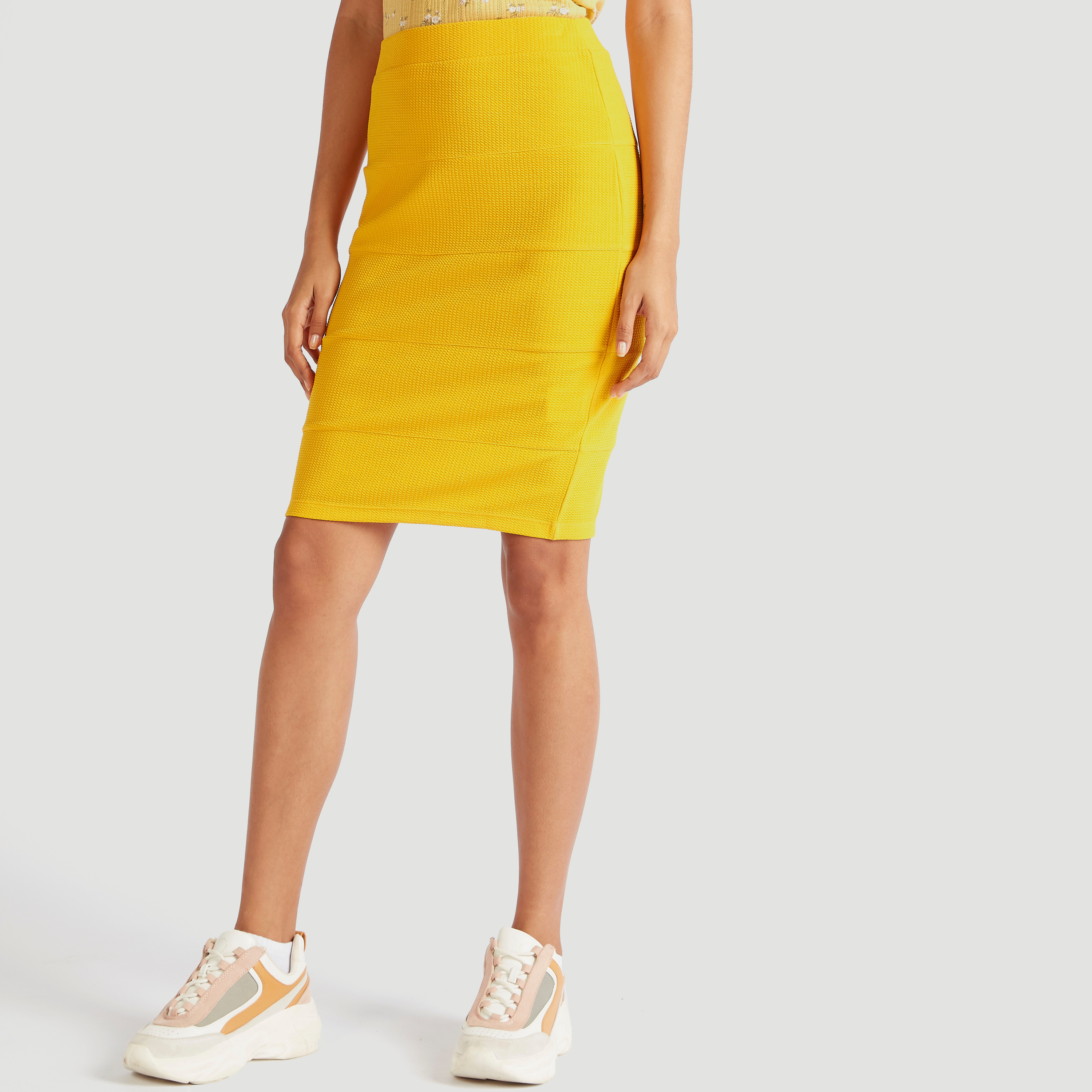 Tiered Mini Pencil Skirt-women-clothing-bottoms-skirts-image-1