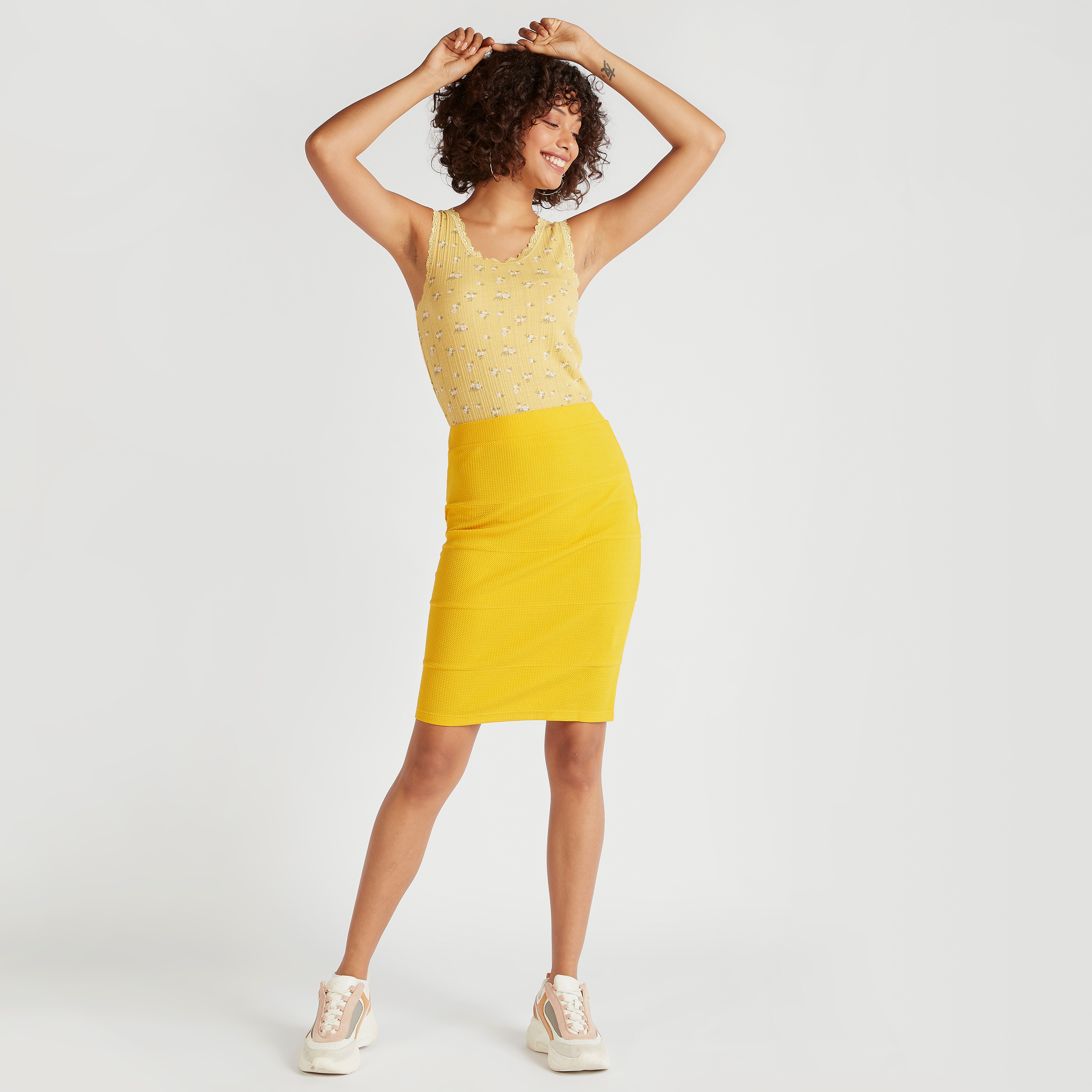 Tiered Mini Pencil Skirt-women-clothing-bottoms-skirts-image-2