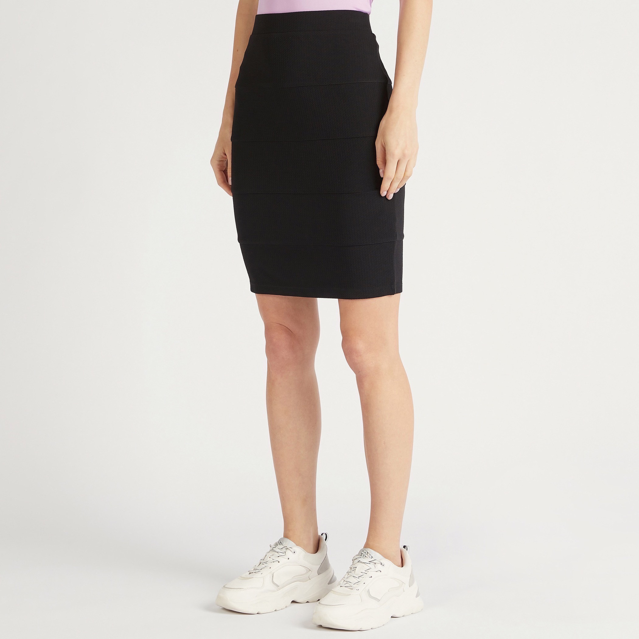 Tiered Mini Pencil Skirt