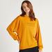 Embossed Print Sweatshirt with Long Sleeves and Crew Neck-Sweatshirts-thumbnail-0