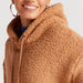 Textured Hooded Sweater with Long Sleeves and Kangaroo Pockets-Sweaters-thumbnail-2