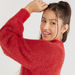 Textured High Neck Sweater with Long Sleeves-Sweaters-thumbnail-5